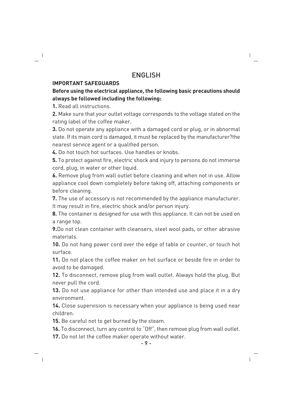 SINBO SCM 2917 User Manual | Page 10 / 51