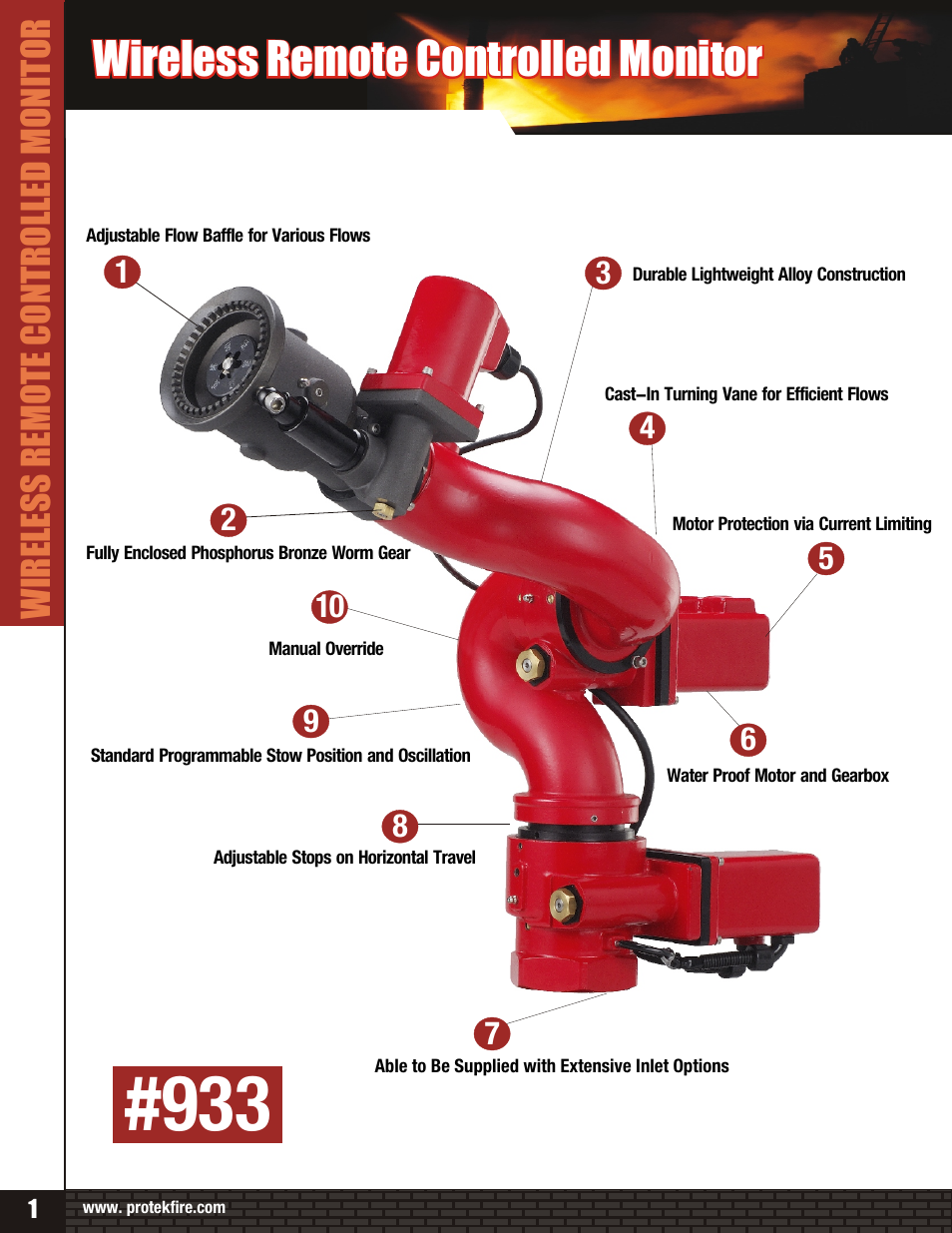 Protek 933 Wireless Remote Control Monitor User Manual | 2 pages