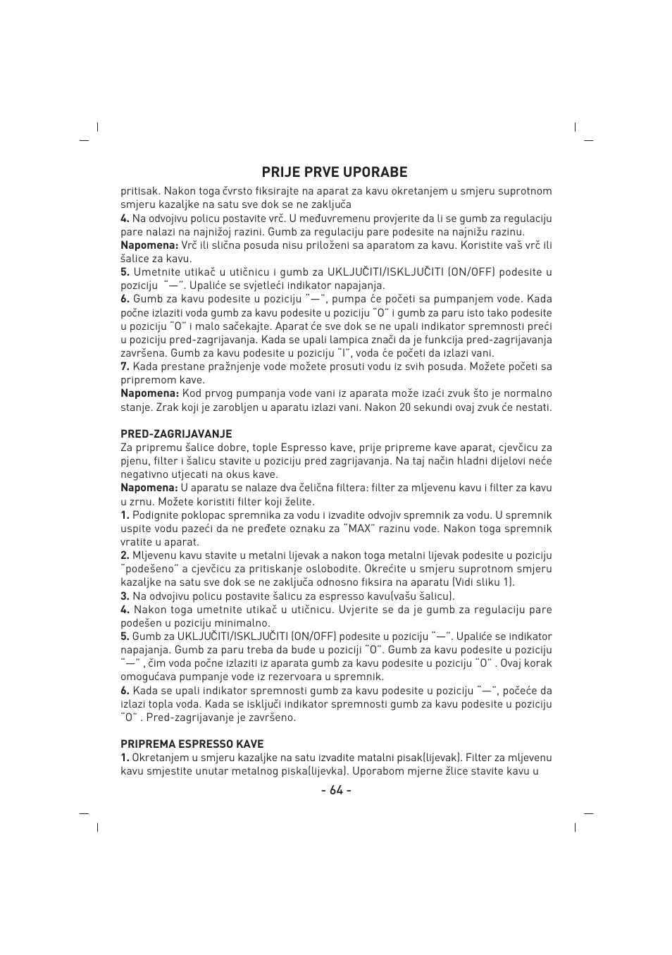 Prije prve uporabe | SINBO SCM 2937 User Manual | Page 65 / 76