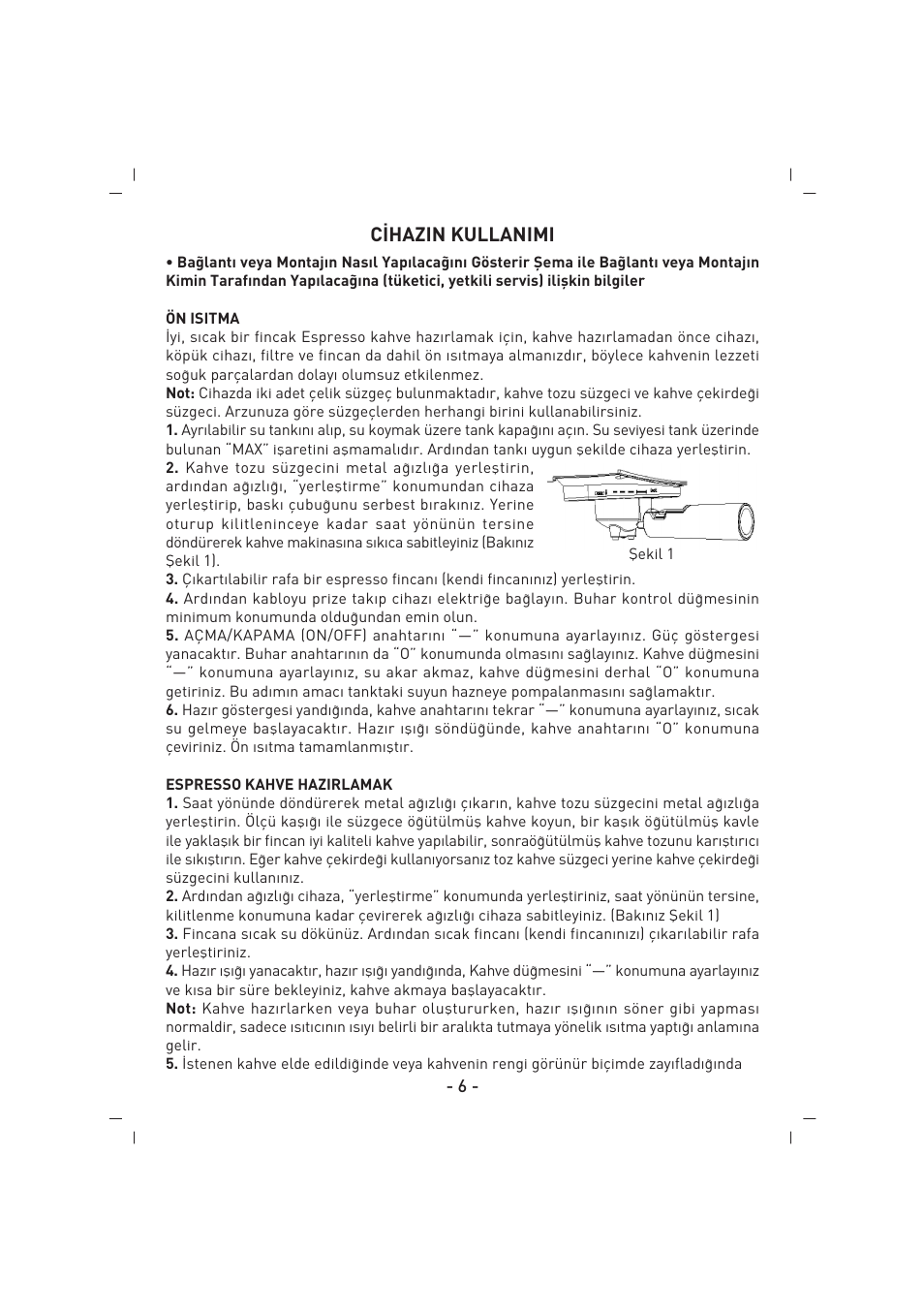 C‹hazin kullanimi | SINBO SCM 2937 User Manual | Page 7 / 76