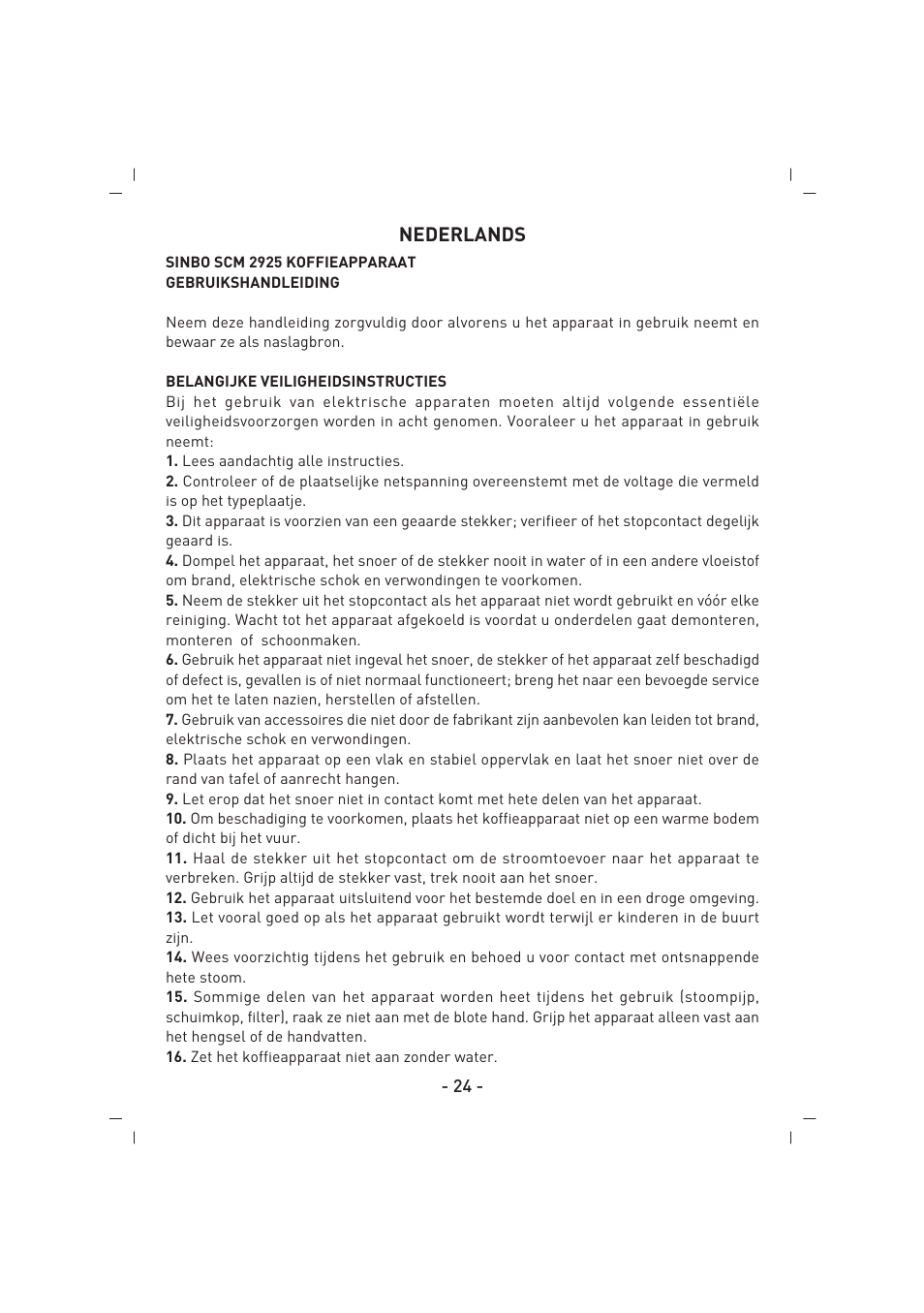 SINBO SCM 2625 User Manual | Page 25 / 64