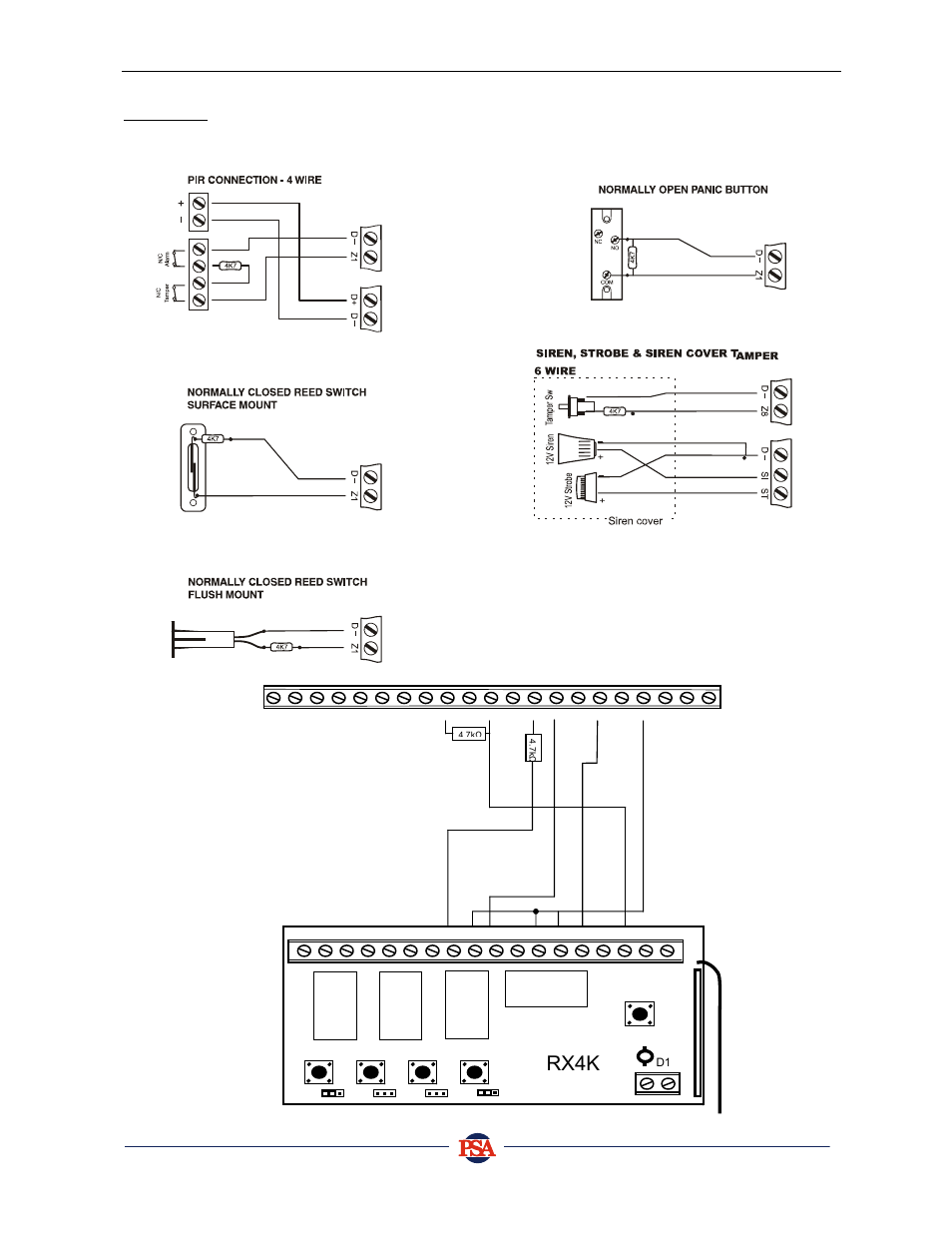 Pinkerton, Rx4k | PSA PIN388D/PIN388L Installer Manual User Manual | Page 6 / 39