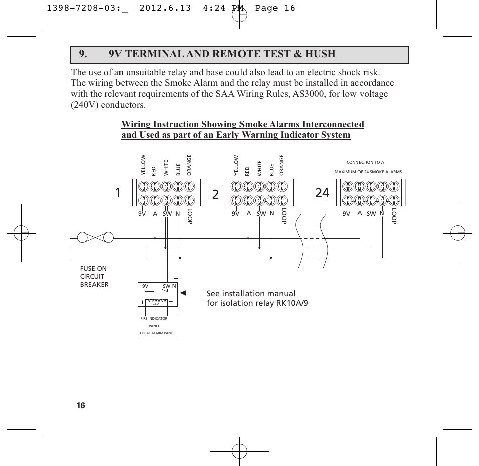 9v terminal and remote test & hush | PSA LIF5800RL User Manual | Page 18 / 29
