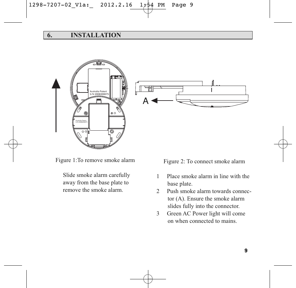 Installation | PSA LIF5000 User Manual | Page 11 / 29