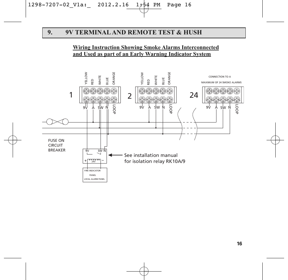 9v terminal and remote test & hush | PSA LIF5000 User Manual | Page 18 / 29