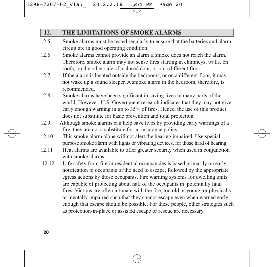 PSA LIF5000 User Manual | Page 22 / 29