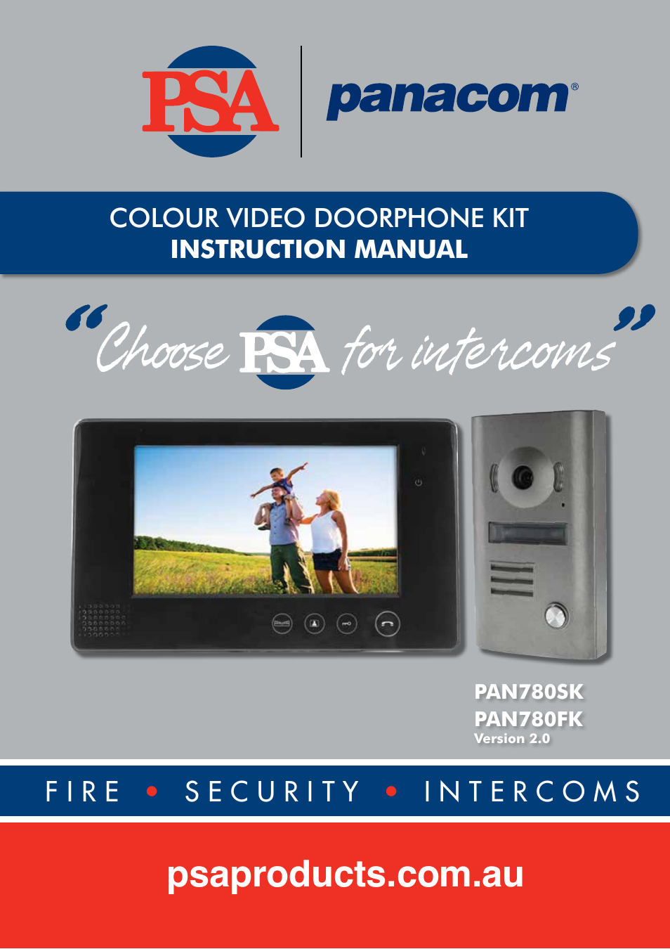 PSA PAN780FK User Manual | 14 pages