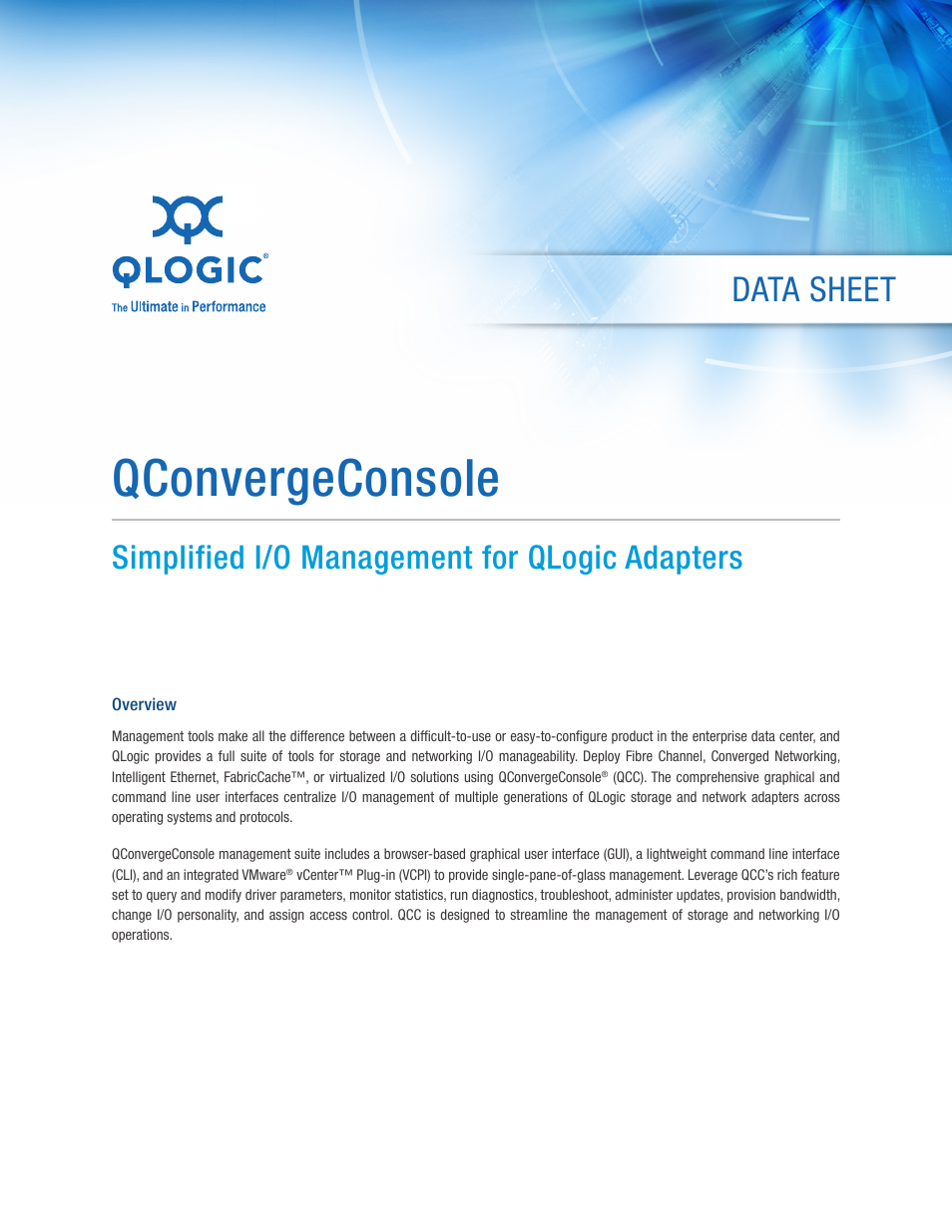 QLogic 2400 Series QConvergeConsole User Manual | 4 pages