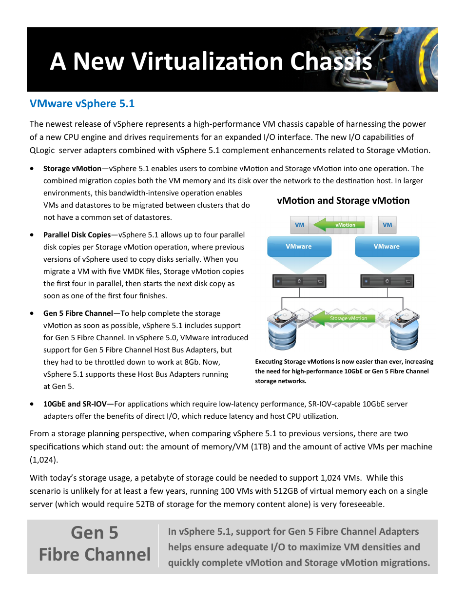 A new virtualization chassis, Gen 5 fibre channel | QLogic 2600 Series vSphere 5 Virtual Server Engine User Manual | Page 7 / 18