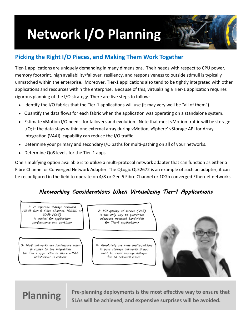 Network i/o planning, Planning | QLogic 2600 Series vSphere 5 Virtual Server Engine User Manual | Page 9 / 18