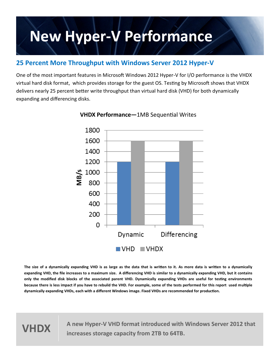 New hyper-v performance, Vhdx | QLogic 2600 Series Hyper-V Virtual Server Engine User Manual | Page 9 / 18