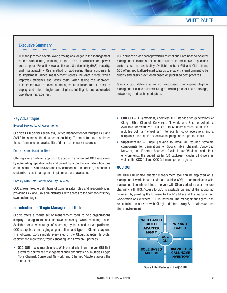 White paper | QLogic 2500 Series Unified Adapter Management Across the Data Center User Manual | Page 2 / 5