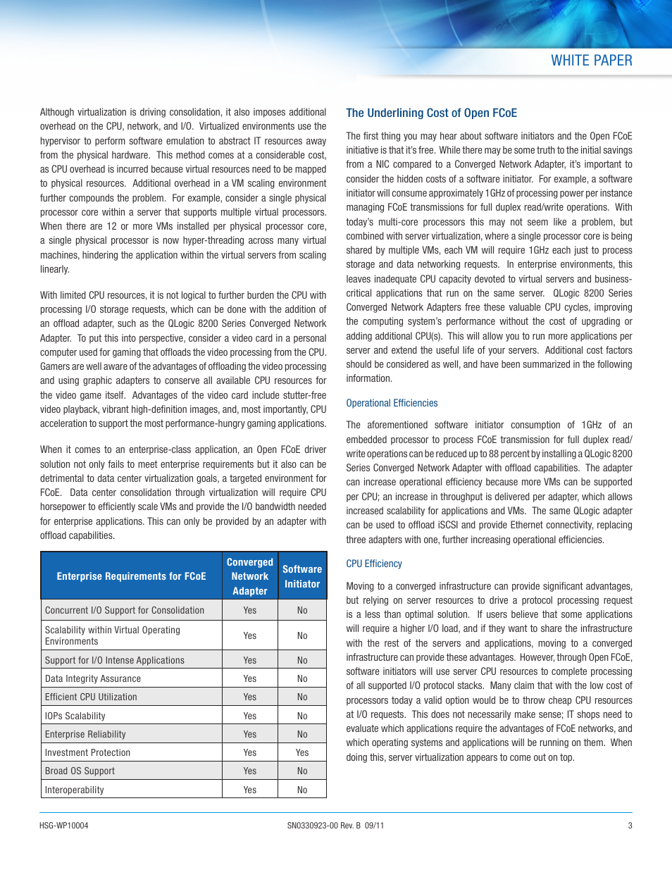 White paper | QLogic 8200 Series The Value of Full Hardware Offload in a Converged Ethernet Environment User Manual | Page 3 / 7
