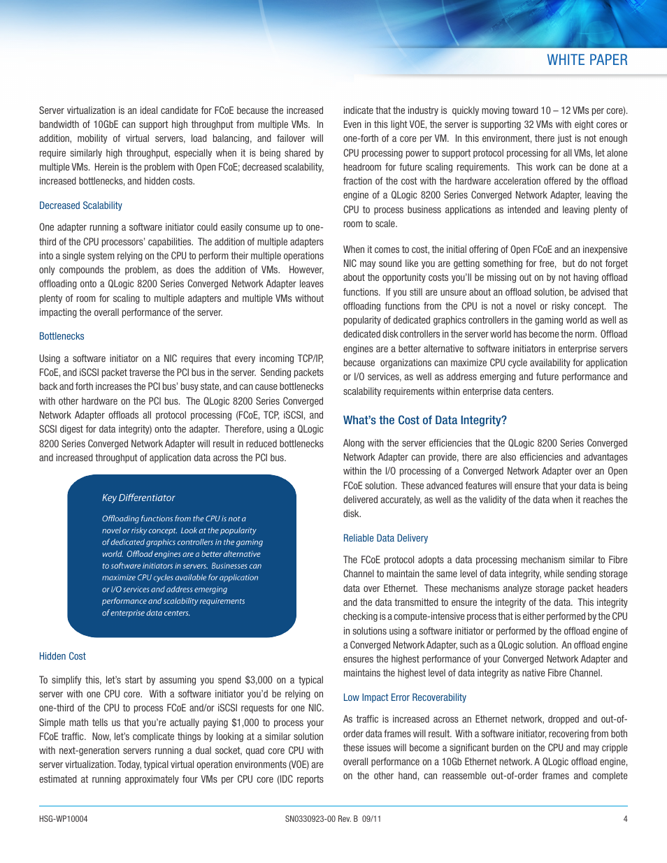 White paper | QLogic 8200 Series The Value of Full Hardware Offload in a Converged Ethernet Environment User Manual | Page 4 / 7