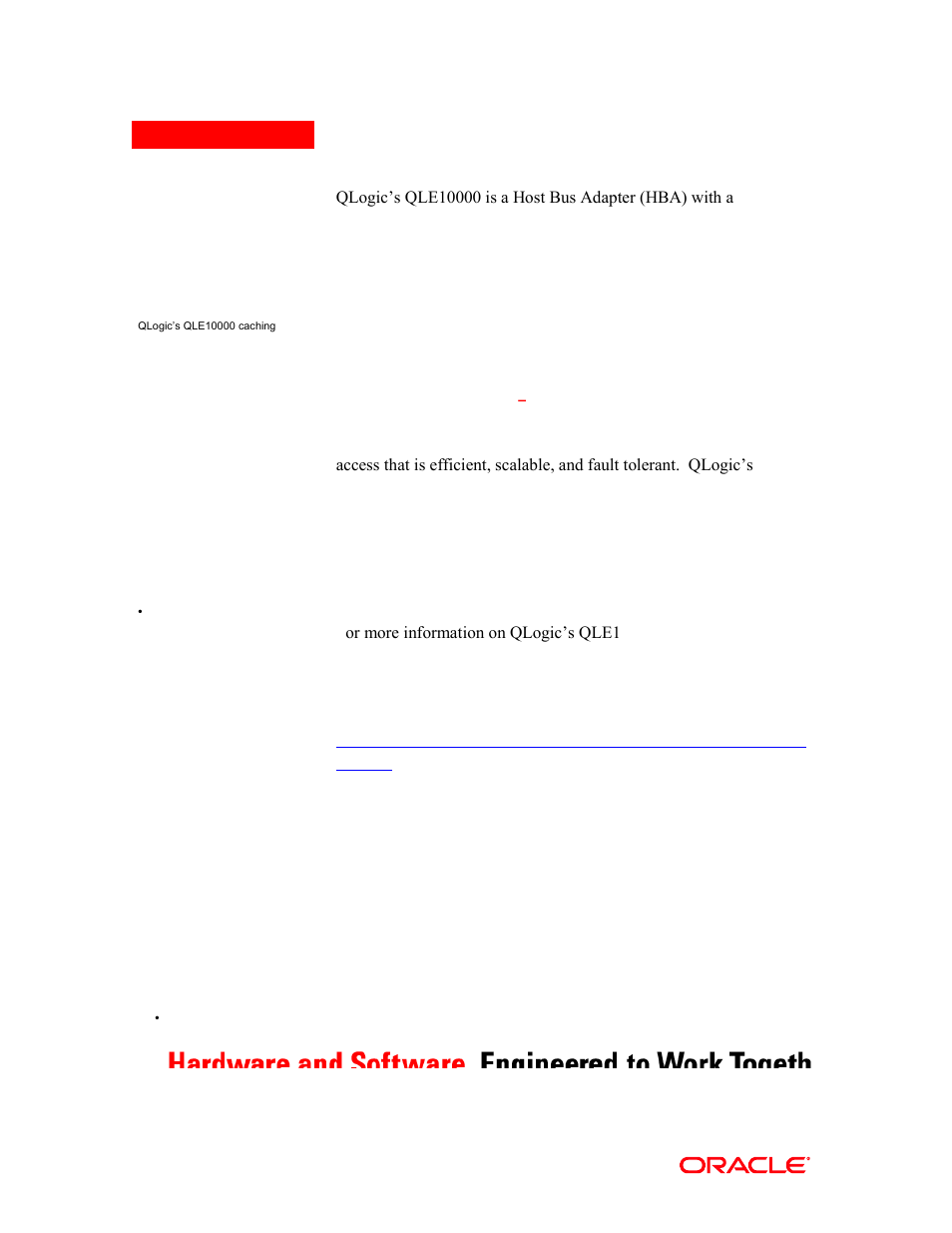 Computing | QLogic 10000 Series DATABASE INFRASTRUCTURE ACCELERATION ORACLE REAL APPLICATION CLUSTERS AND QLOGIC FABRICCACHE ADAPTERS User Manual | Page 2 / 2