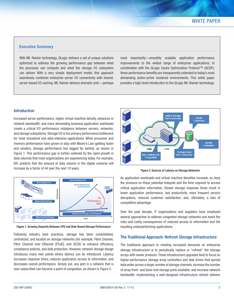 White paper | QLogic 10000 Series Mt. Rainier Technology Accelerates the Enterprise User Manual | Page 2 / 9