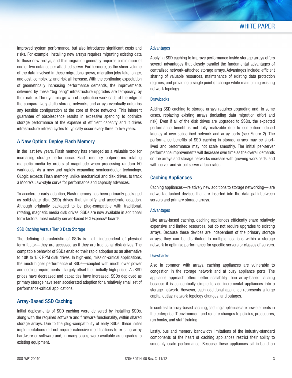 White paper | QLogic 10000 Series Mt. Rainier Technology Accelerates the Enterprise User Manual | Page 3 / 9