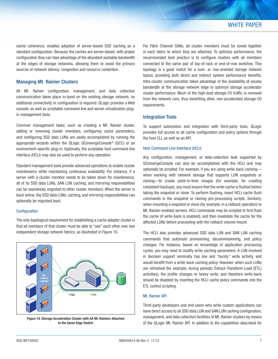 White paper | QLogic 10000 Series Mt. Rainier Technology Accelerates the Enterprise User Manual | Page 7 / 9