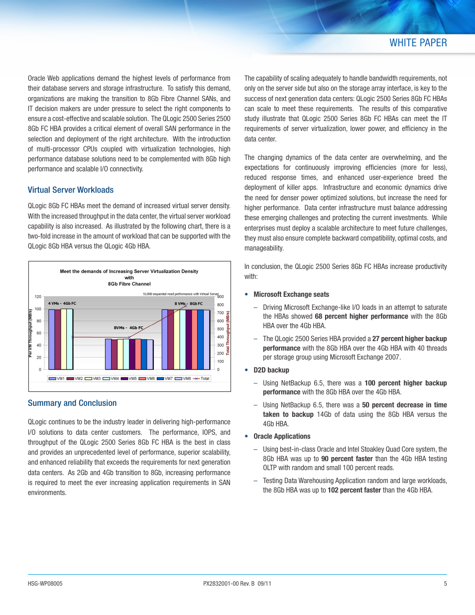 White paper | QLogic 2500 Series FC HBAs Accelerate Application Performance User Manual | Page 5 / 7
