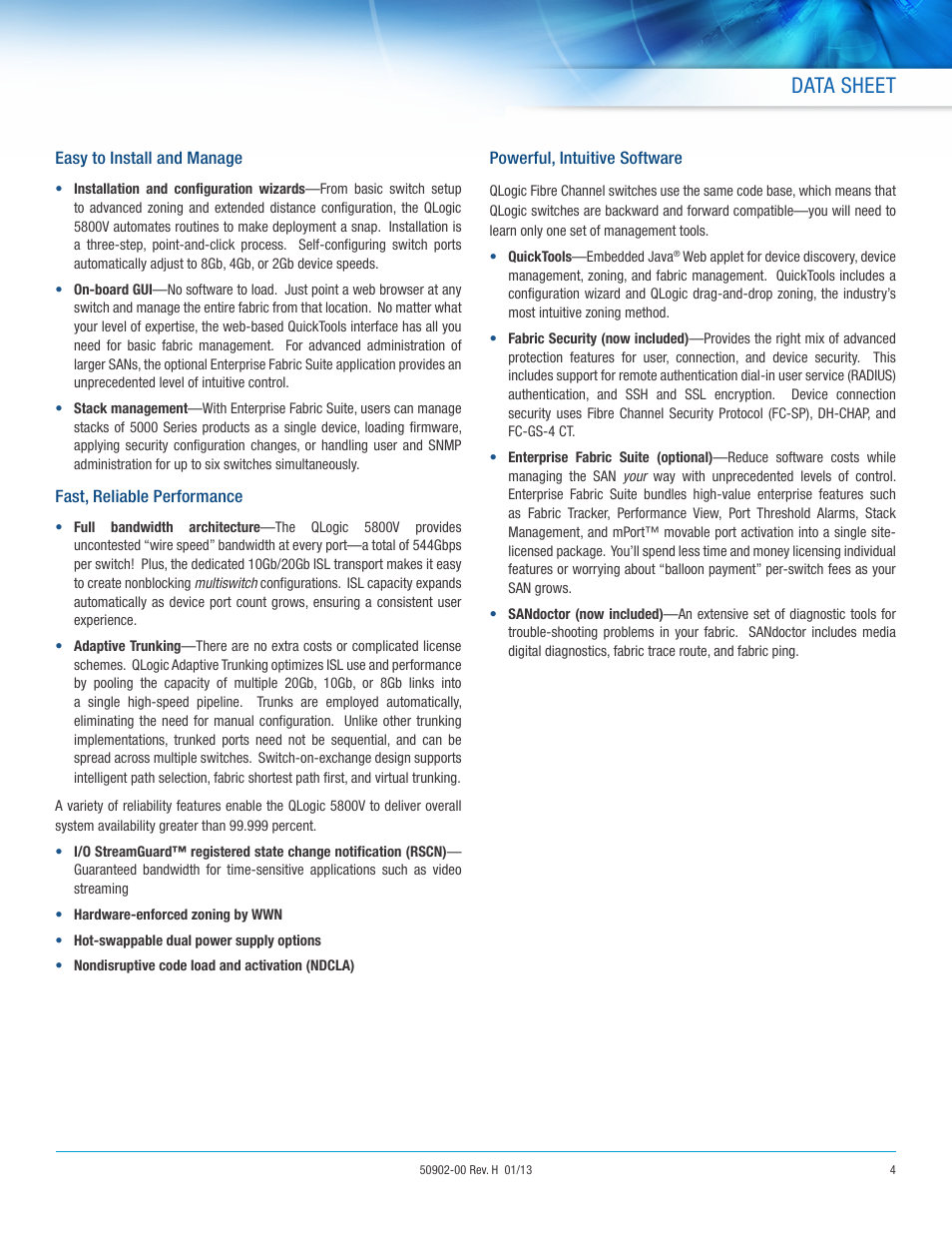 Data sheet | QLogic 5800V_5802V User Manual | Page 4 / 7