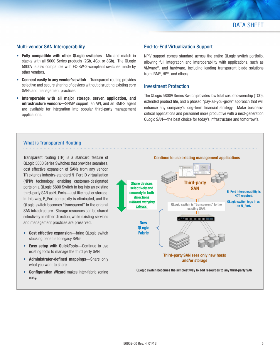 Data sheet | QLogic 5800V_5802V User Manual | Page 5 / 7