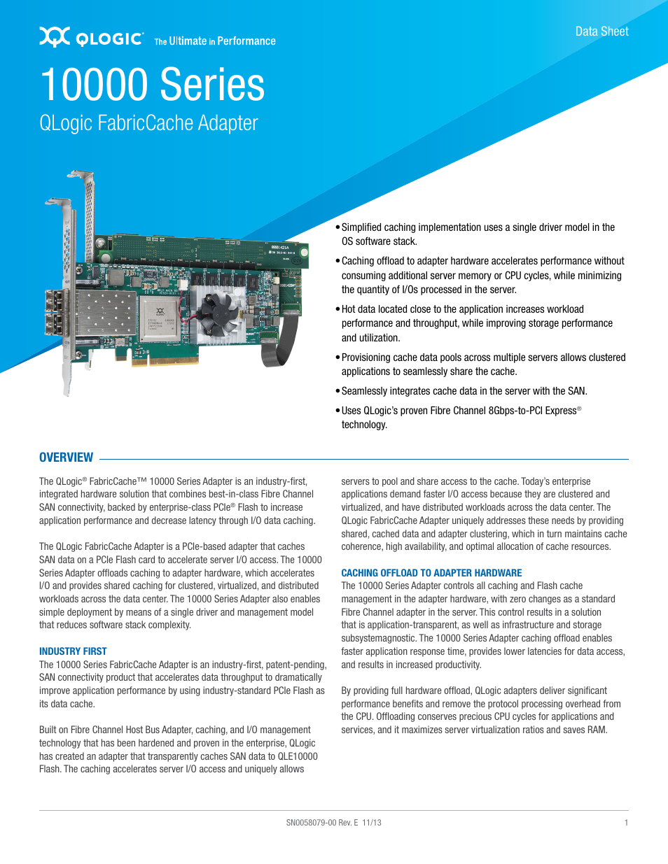 QLogic 10000 Series DataSheet User Manual | 4 pages