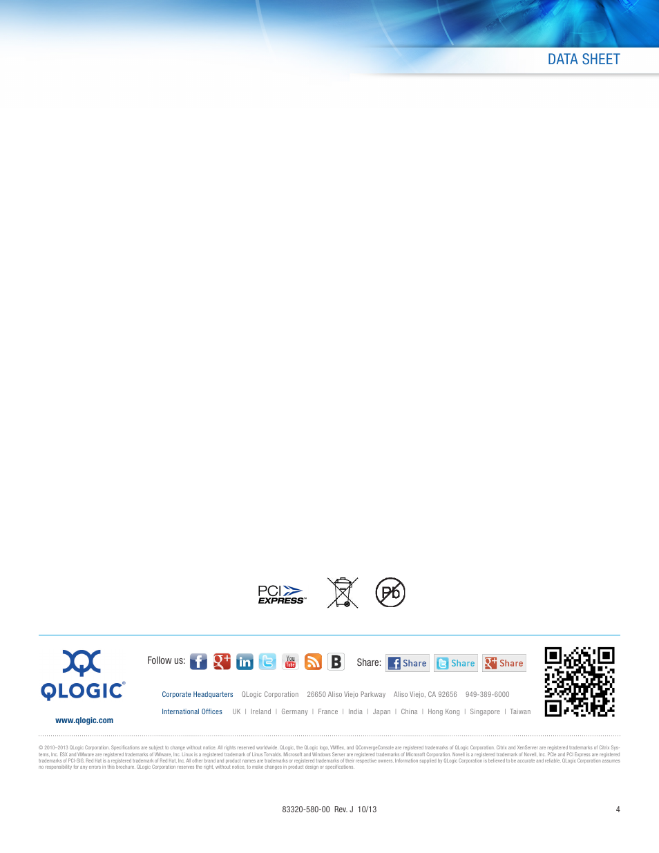 Data sheet | QLogic 3200 Series DataSheet User Manual | Page 4 / 4