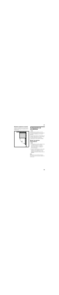 Distancia respecto a la pared, Yuxtaposición de los aparatos, Montar los soportes distanciadores | Bosch GSN54AW30 User Manual | Page 33 / 49