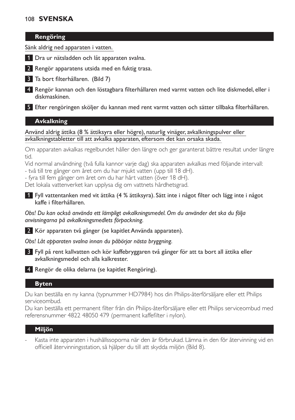 Philips HD7584 User Manual | Page 108 / 118