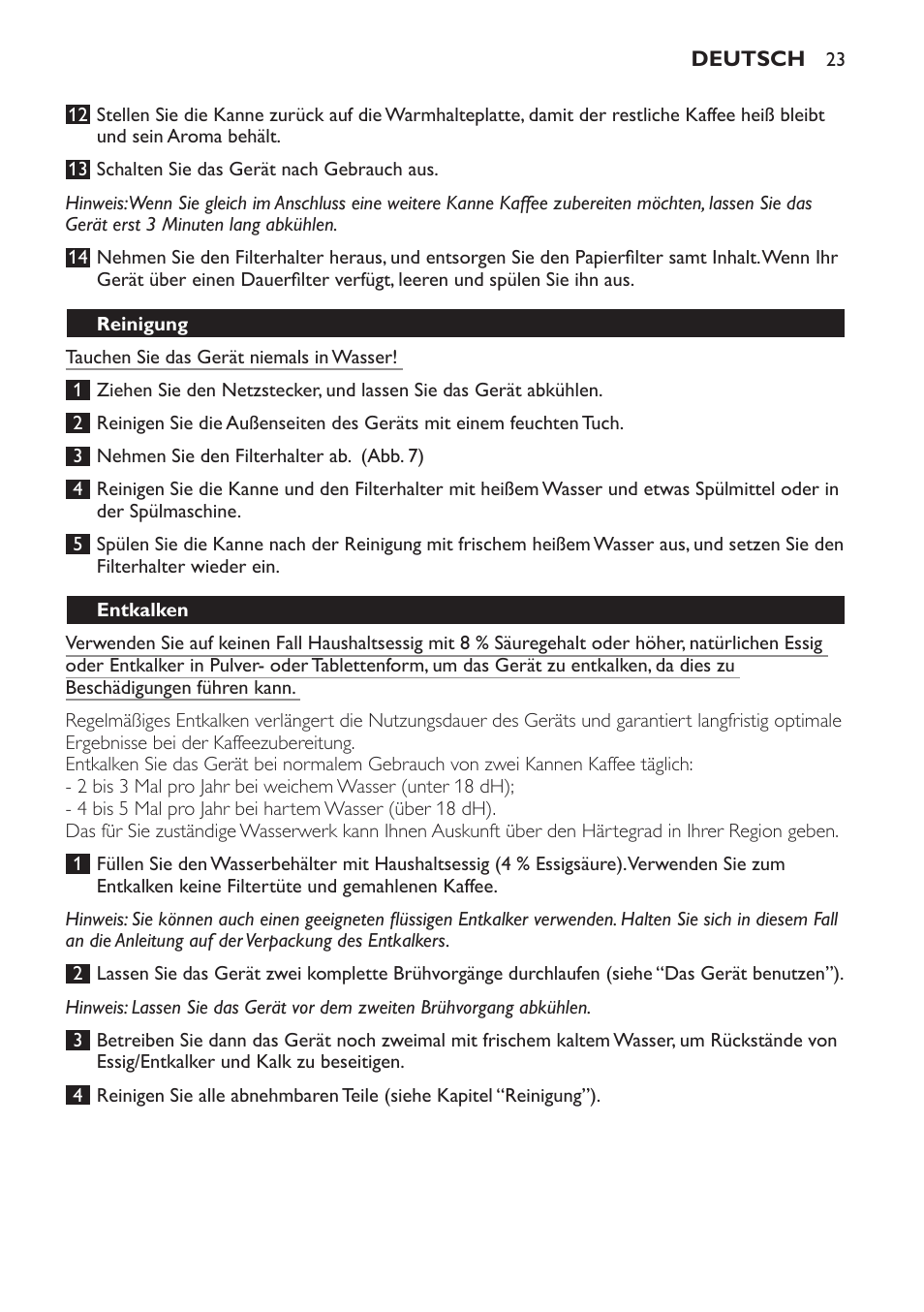 Philips HD7584 User Manual | Page 23 / 118