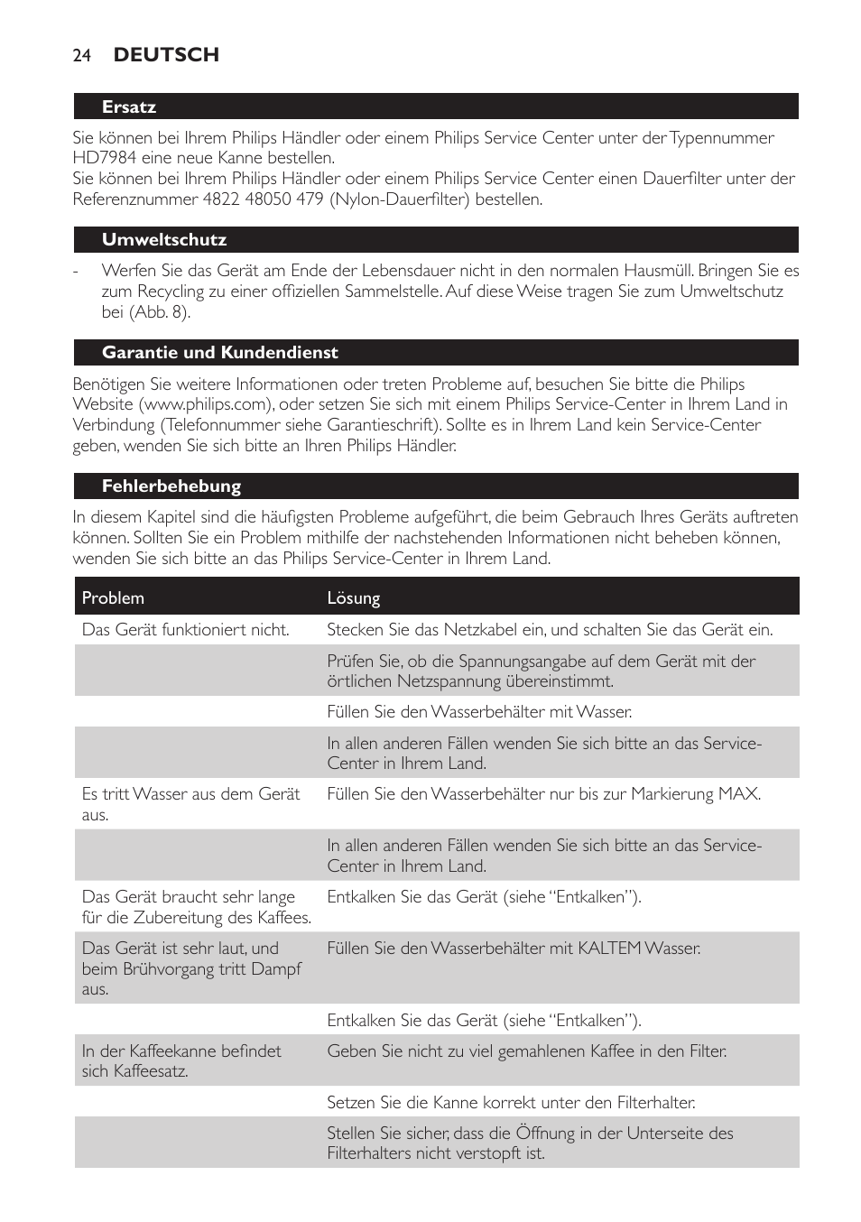 Philips HD7584 User Manual | Page 24 / 118