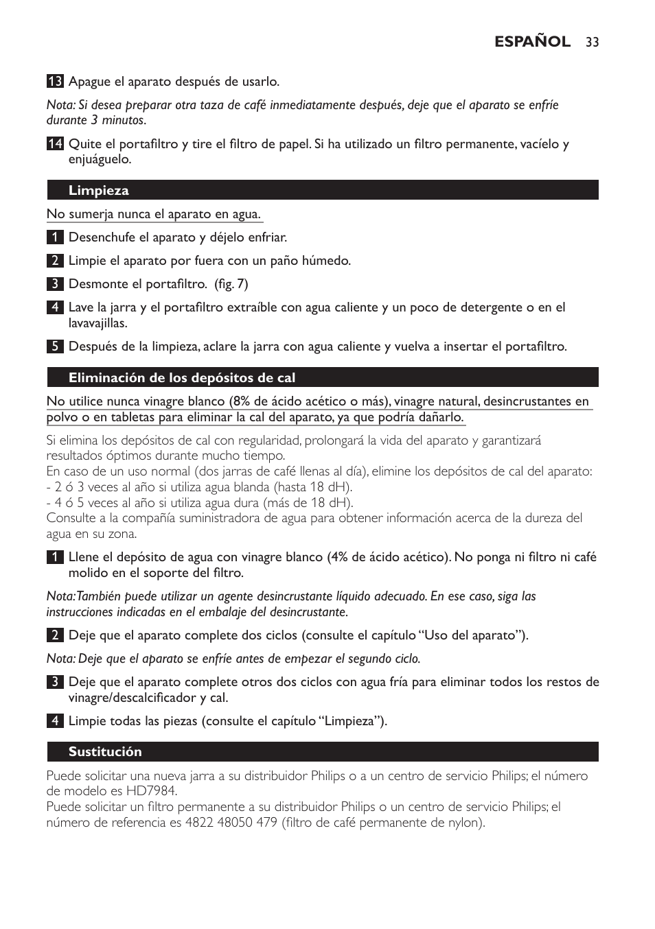 Philips HD7584 User Manual | Page 33 / 118