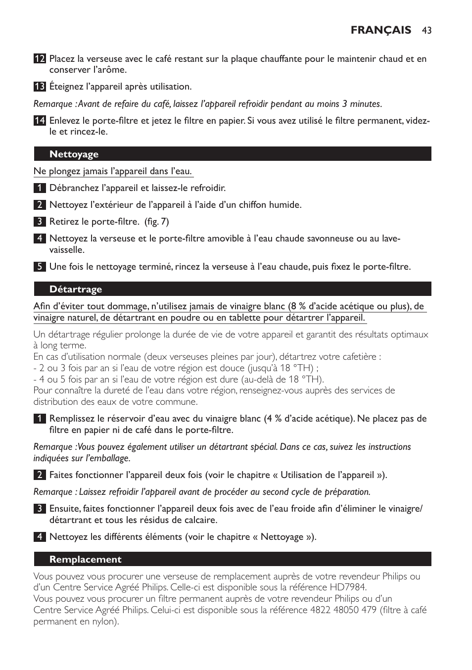 Philips HD7584 User Manual | Page 43 / 118