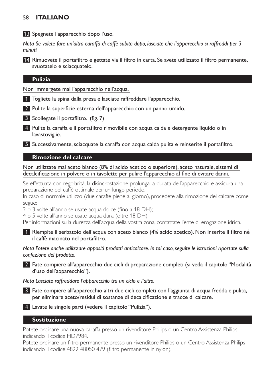 Philips HD7584 User Manual | Page 58 / 118