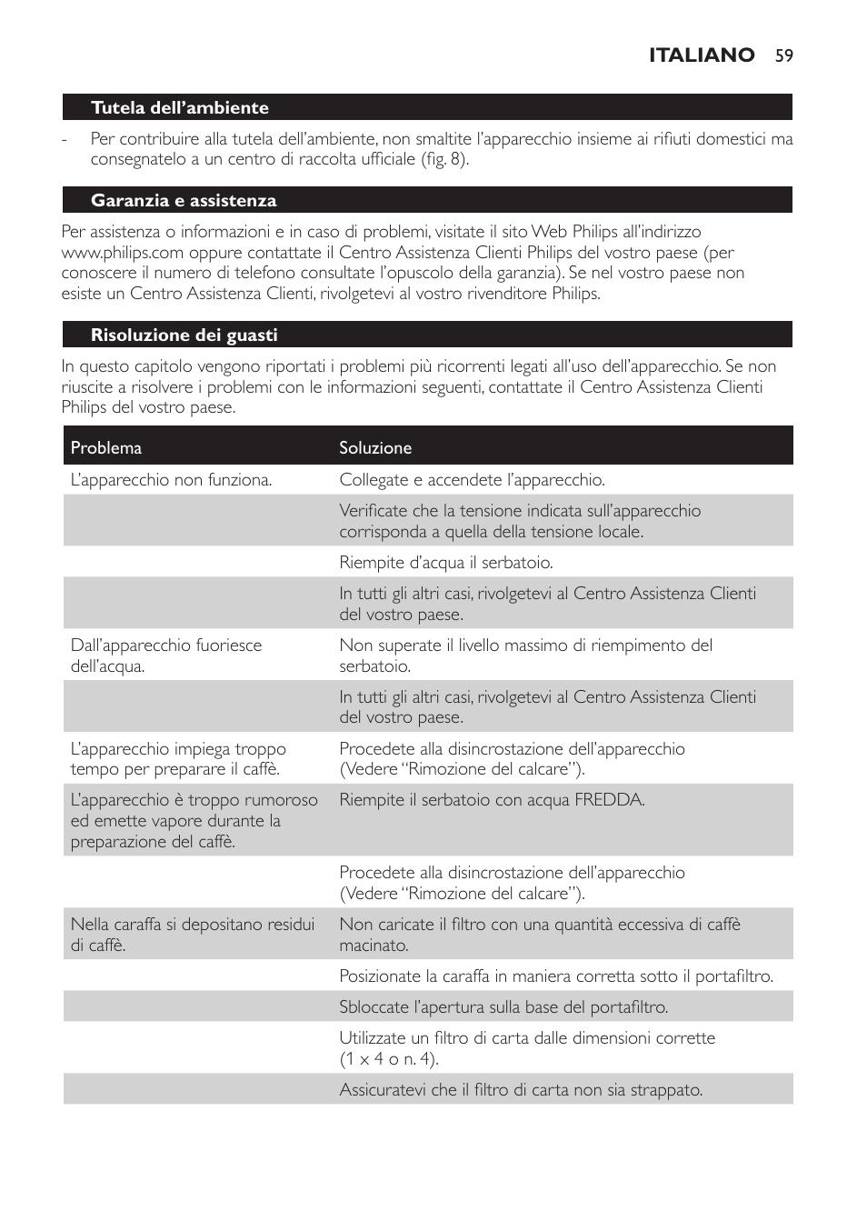 Philips HD7584 User Manual | Page 59 / 118