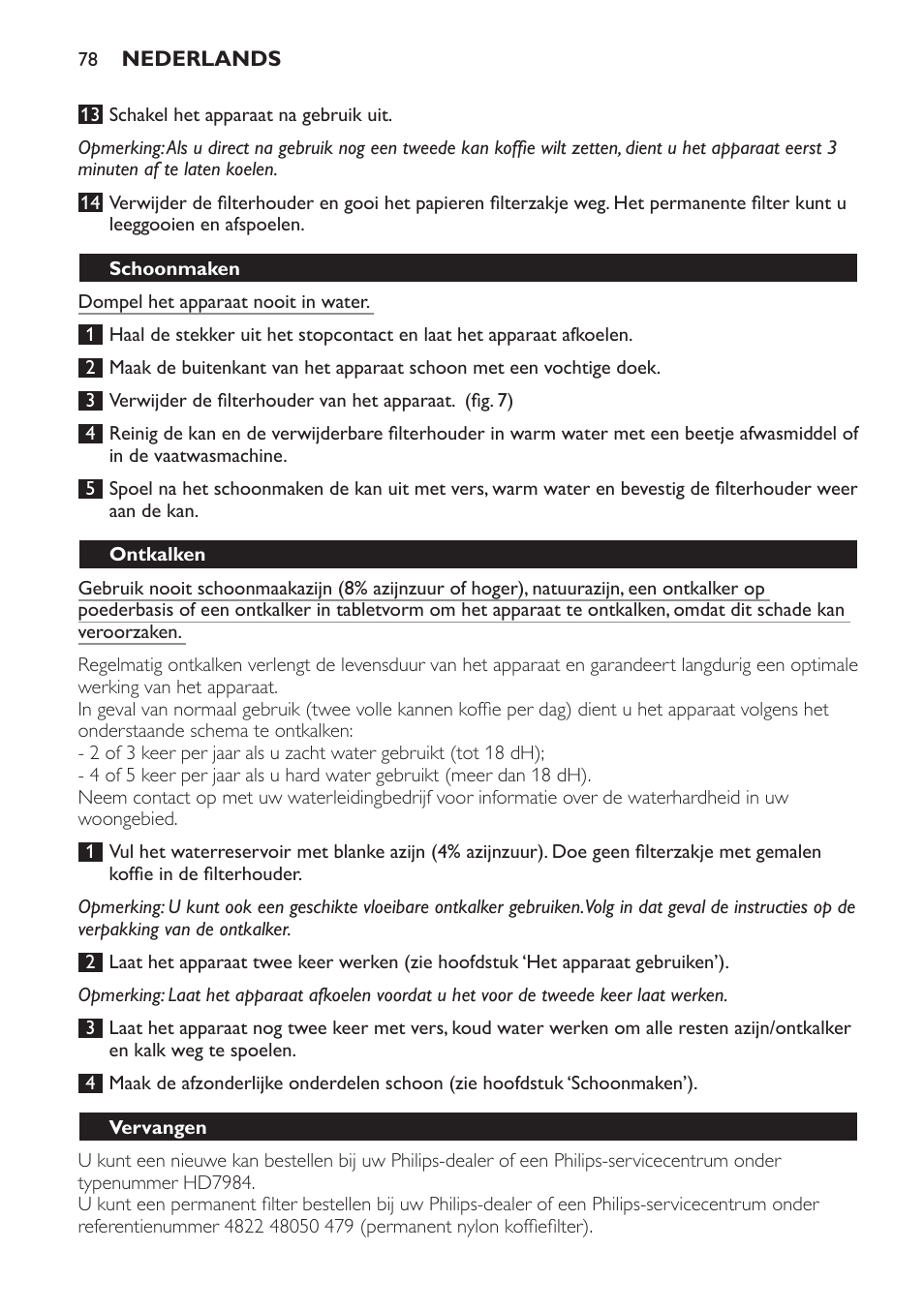 Philips HD7584 User Manual | Page 78 / 118