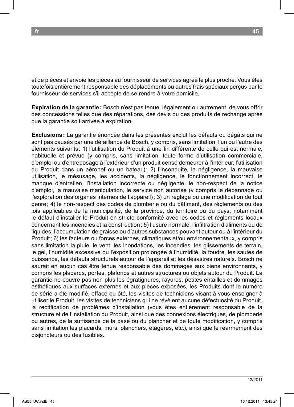 Bosch TAS5542 Máquina multibebida TASSIMO T55 EAN 4242002648316 User Manual | Page 47 / 74