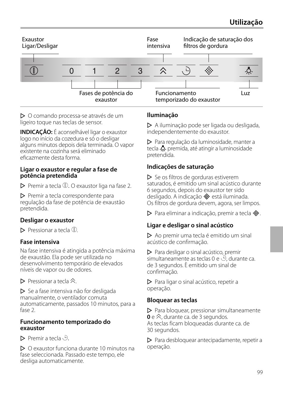 Utilização | Bosch DWB129950 Diseño Box EAN 4242002490267 Ancho 120 cm User Manual | Page 99 / 108