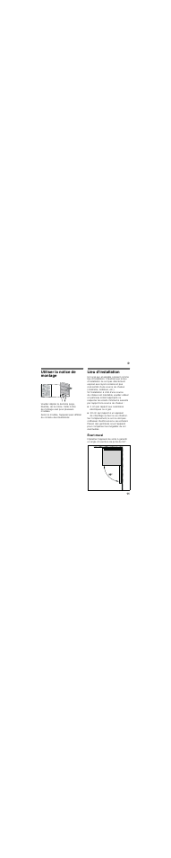 Utiliser la notice de montage, Lieu d’installation, Écart mural | Bosch KSV33VW30 User Manual | Page 11 / 47