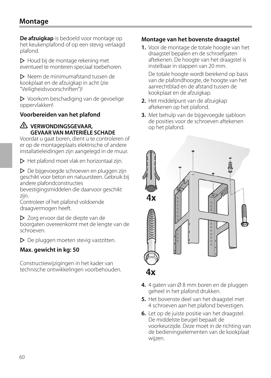 Montage | Bosch DIB099950 Diseño Box EAN 4242002494395 Ancho 90 cm User Manual | Page 60 / 108