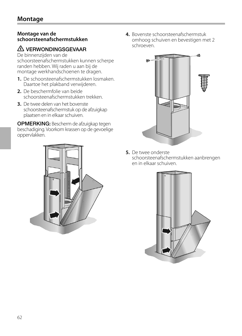 Montage | Bosch DIB099950 Diseño Box EAN 4242002494395 Ancho 90 cm User Manual | Page 62 / 108