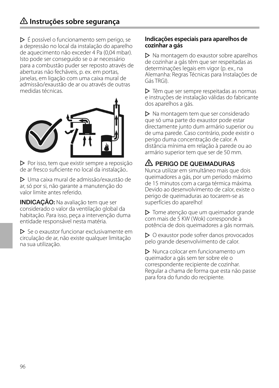 Instruções sobre segurança | Bosch DIB099950 Diseño Box EAN 4242002494395 Ancho 90 cm User Manual | Page 96 / 108