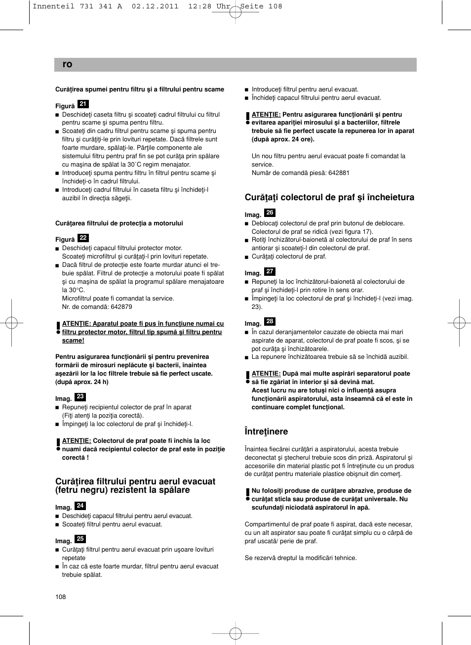 Bosch BX12222 Aspiradores sin bolsa BX1 parquet 2200 W EAN 4242002688992 User Manual | Page 109 / 142