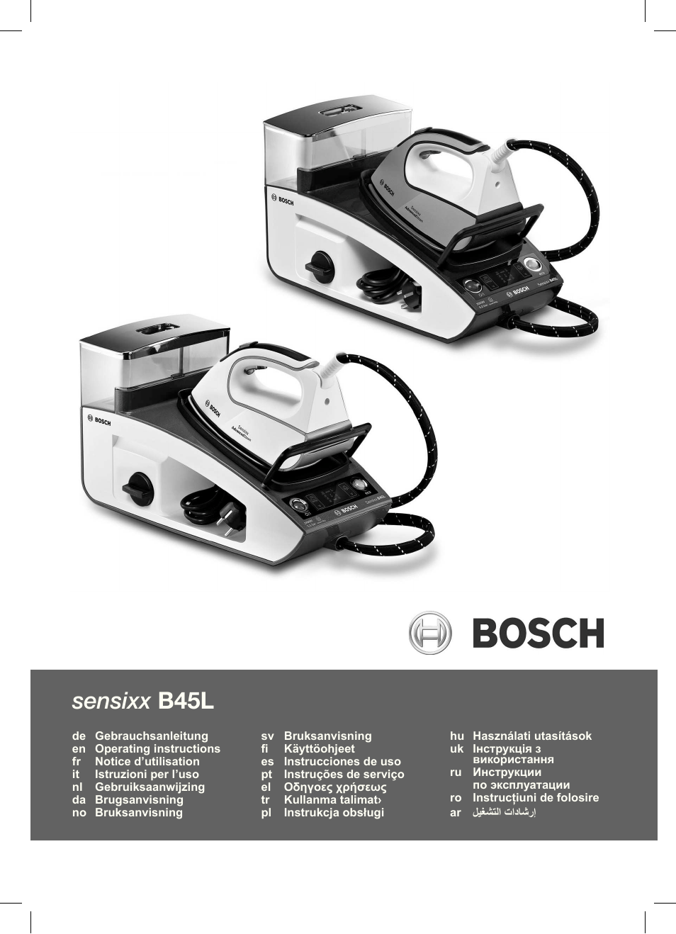 Bosch TDS4550 Centro de planchado Sensixx B45L Styline EAN 4242002684154 User Manual | 156 pages