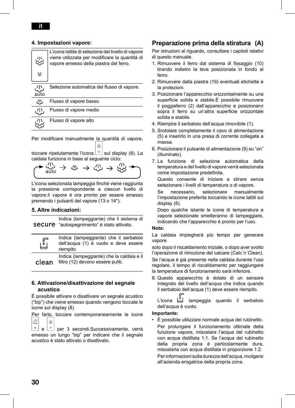 Preparazione prima della stiratura (a) | Bosch TDS4550 Centro de planchado Sensixx B45L Styline EAN 4242002684154 User Manual | Page 30 / 156