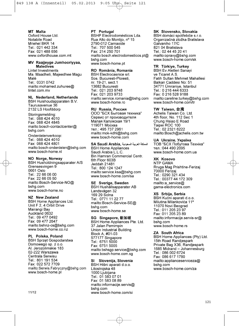 Bosch Aspiradores de trineo BSGL32282 BSGL32282 OZBT GL-30 bagbagless parquet hepa User Manual | Page 122 / 140