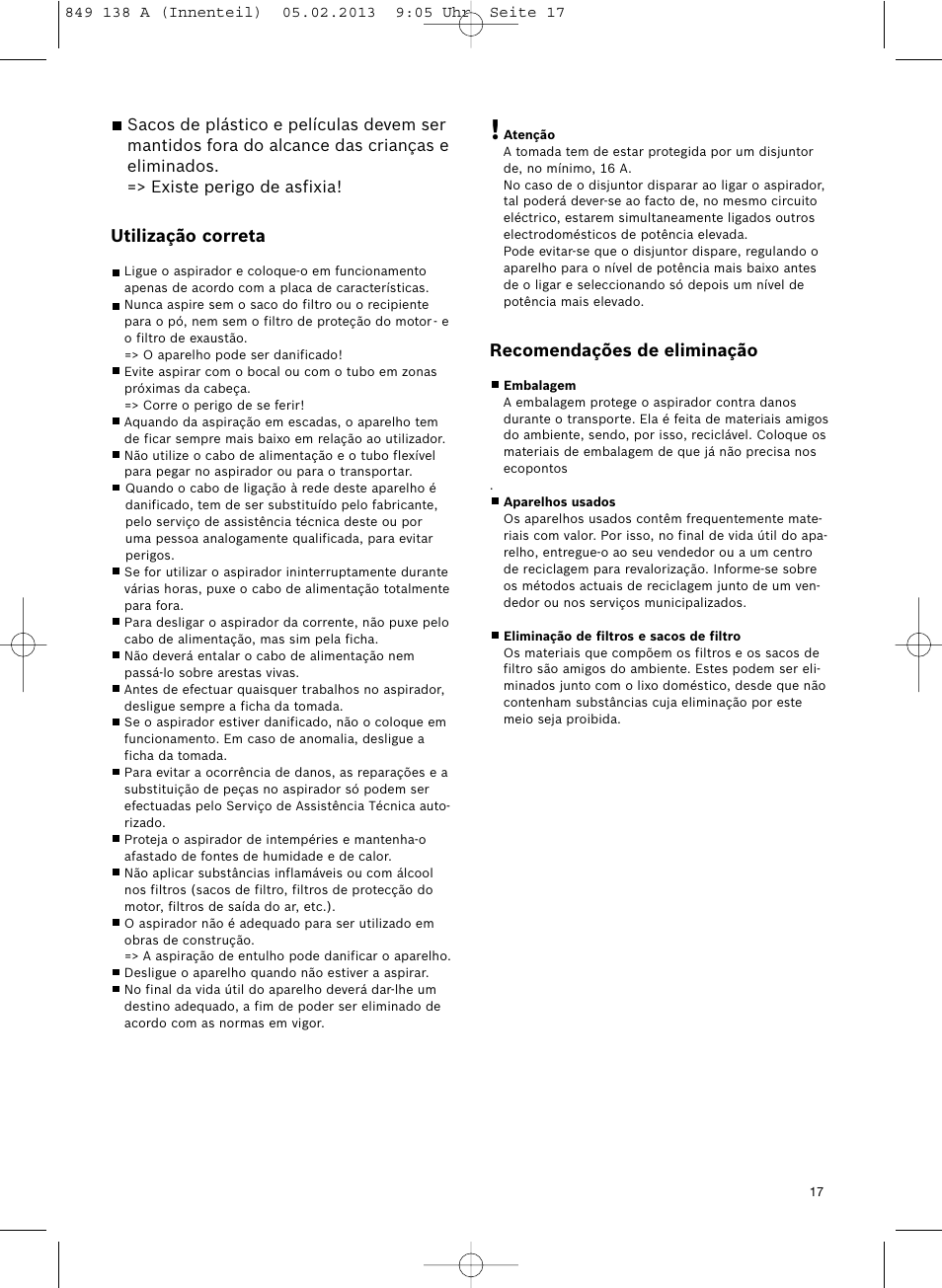 Bosch Aspiradores de trineo BSGL32282 BSGL32282 OZBT GL-30 bagbagless parquet hepa User Manual | Page 18 / 140