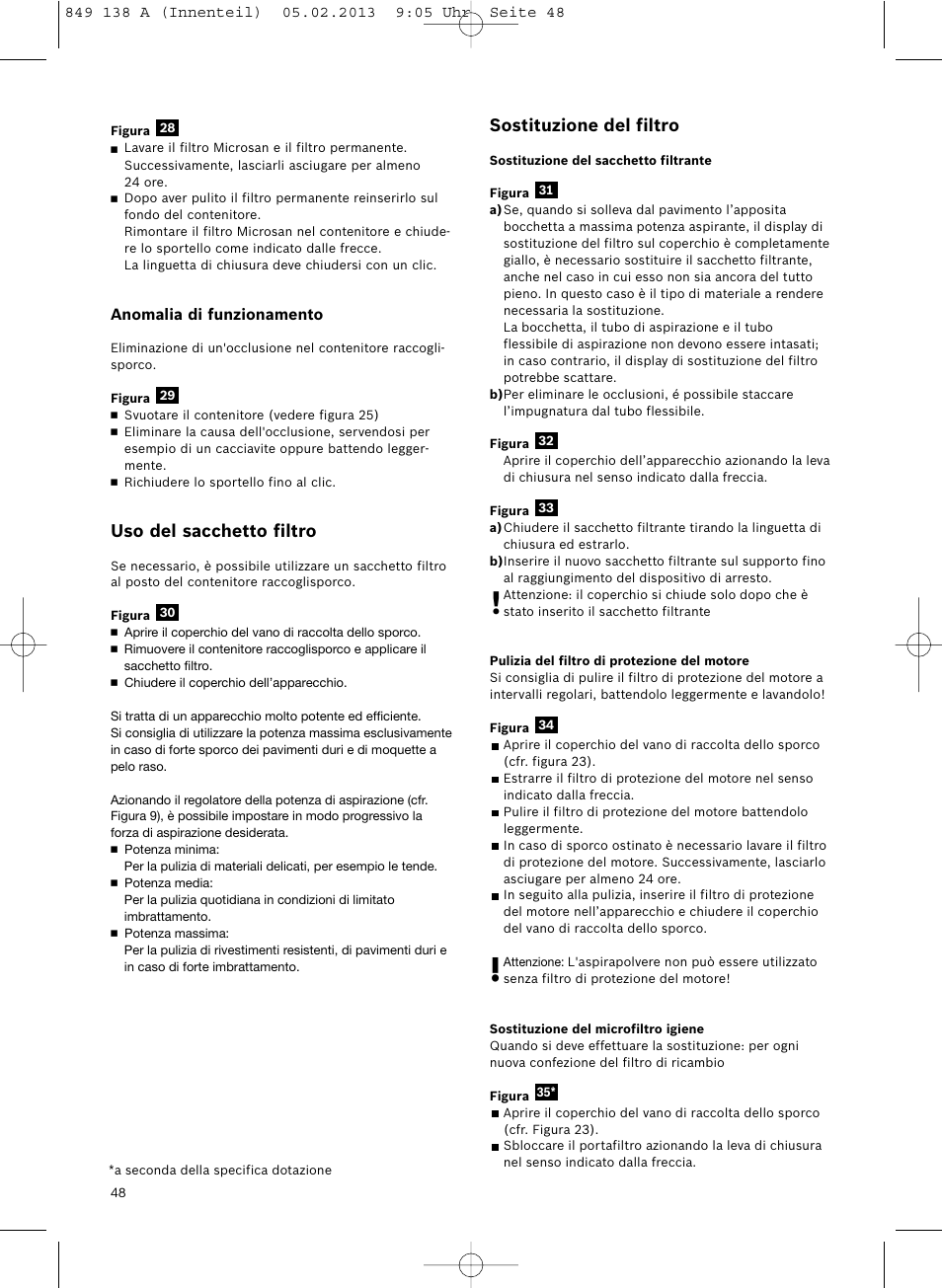 Sostituzione del filtro, Uso del sacchetto filtro | Bosch Aspiradores de trineo BSGL32282 BSGL32282 OZBT GL-30 bagbagless parquet hepa User Manual | Page 49 / 140