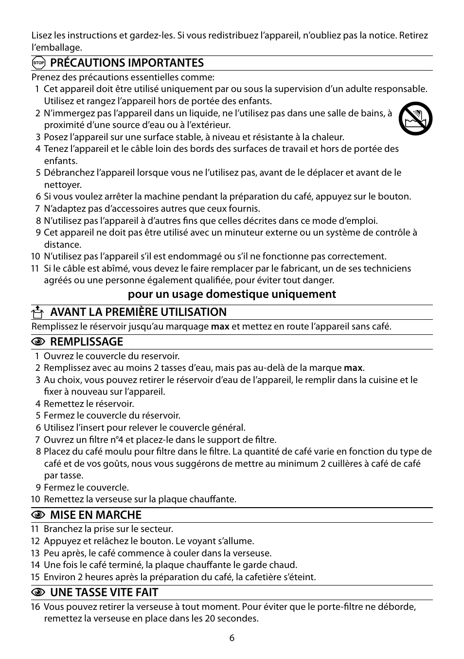 RUSSELL HOBBS ALLURE User Manual | Page 6 / 48