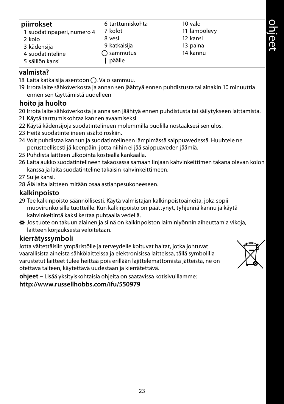 Oh je et | RUSSELL HOBBS JUNGLE GREEN User Manual | Page 23 / 48